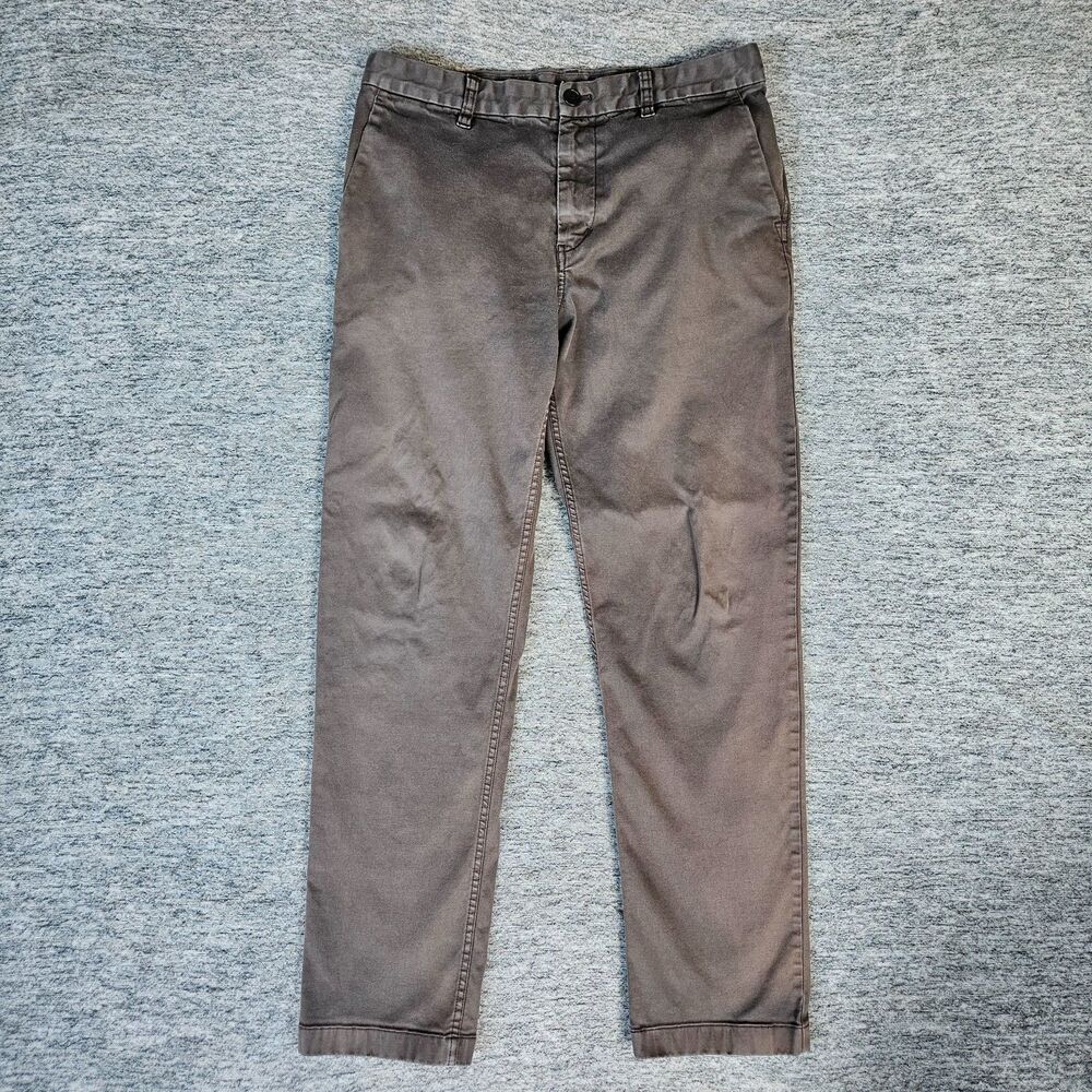 Outerknown Pants Mens 32x29 Gray SEA Legs Flat Front Casual Chino Organic Cotton